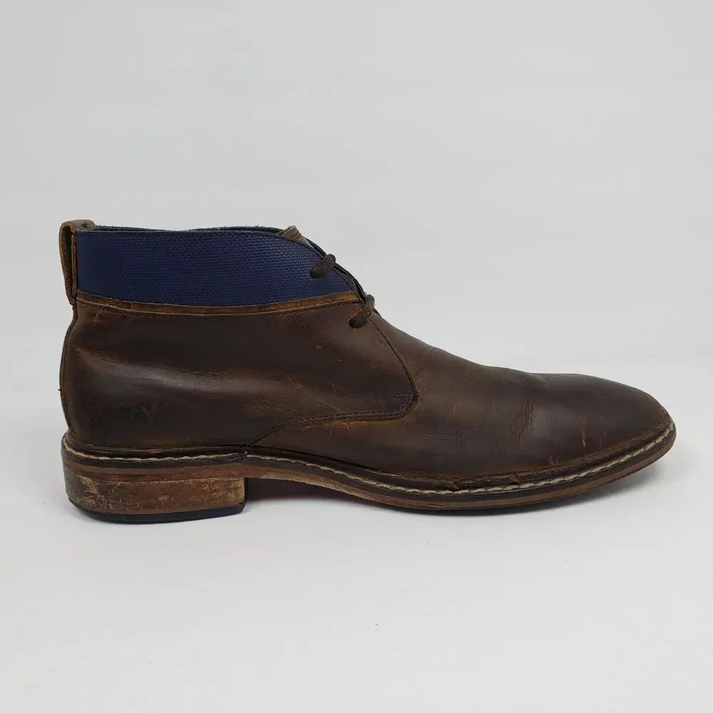 Cole Haan Colton Mens Size 10 Brown Leather Lace Up Chukka Boots Shoes C11771